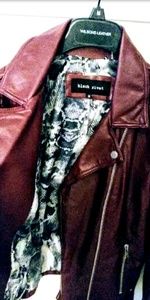 WILSONS Black Rivet Women's Faux-Leather Motorcycl